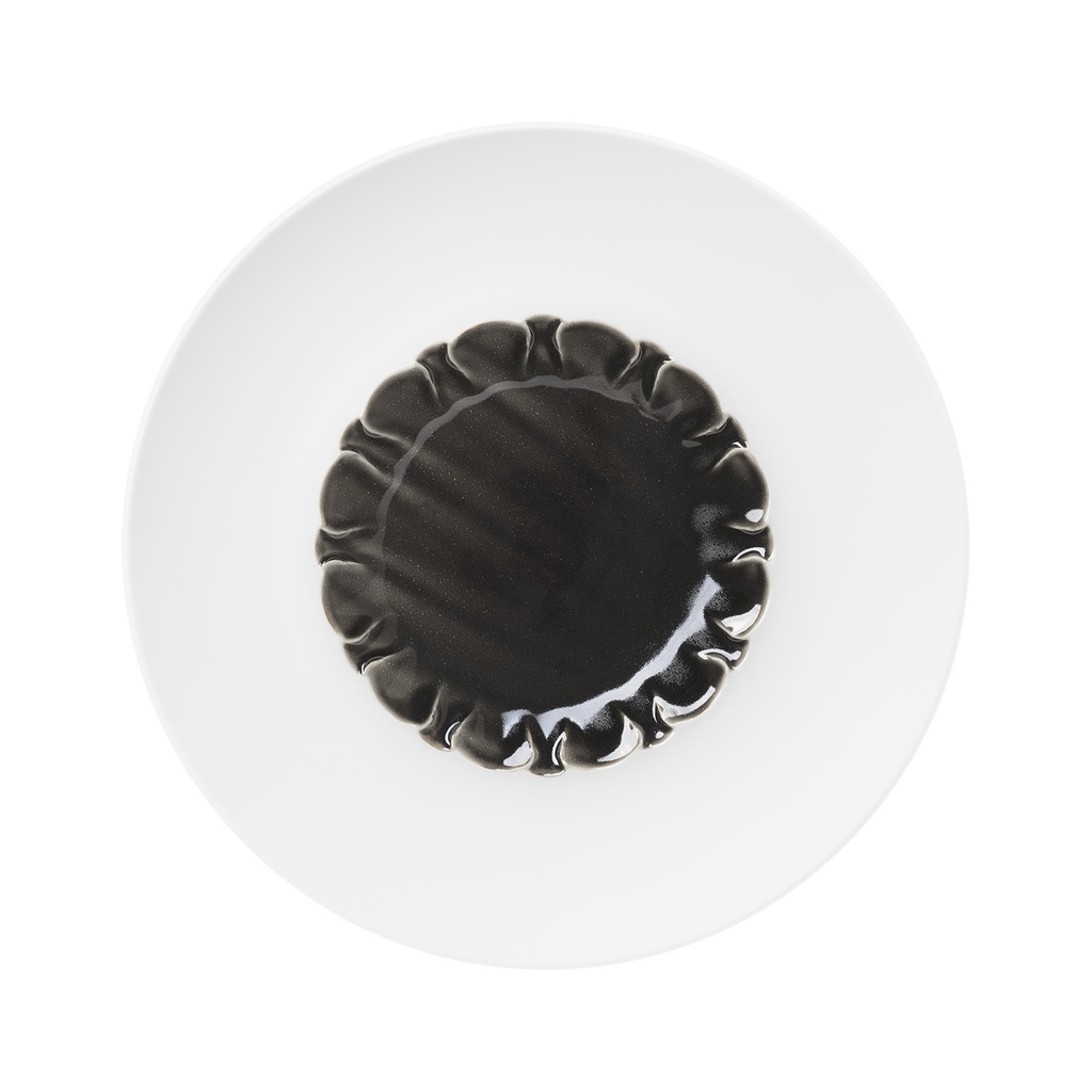 Rimmed Plate with Structured Well