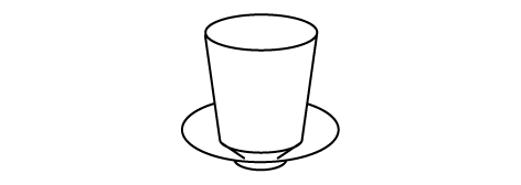 Becher mit Unterteller Ø130