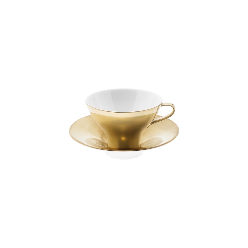 Kaffee- und Teetasse mit hohem Unterteller Ø165