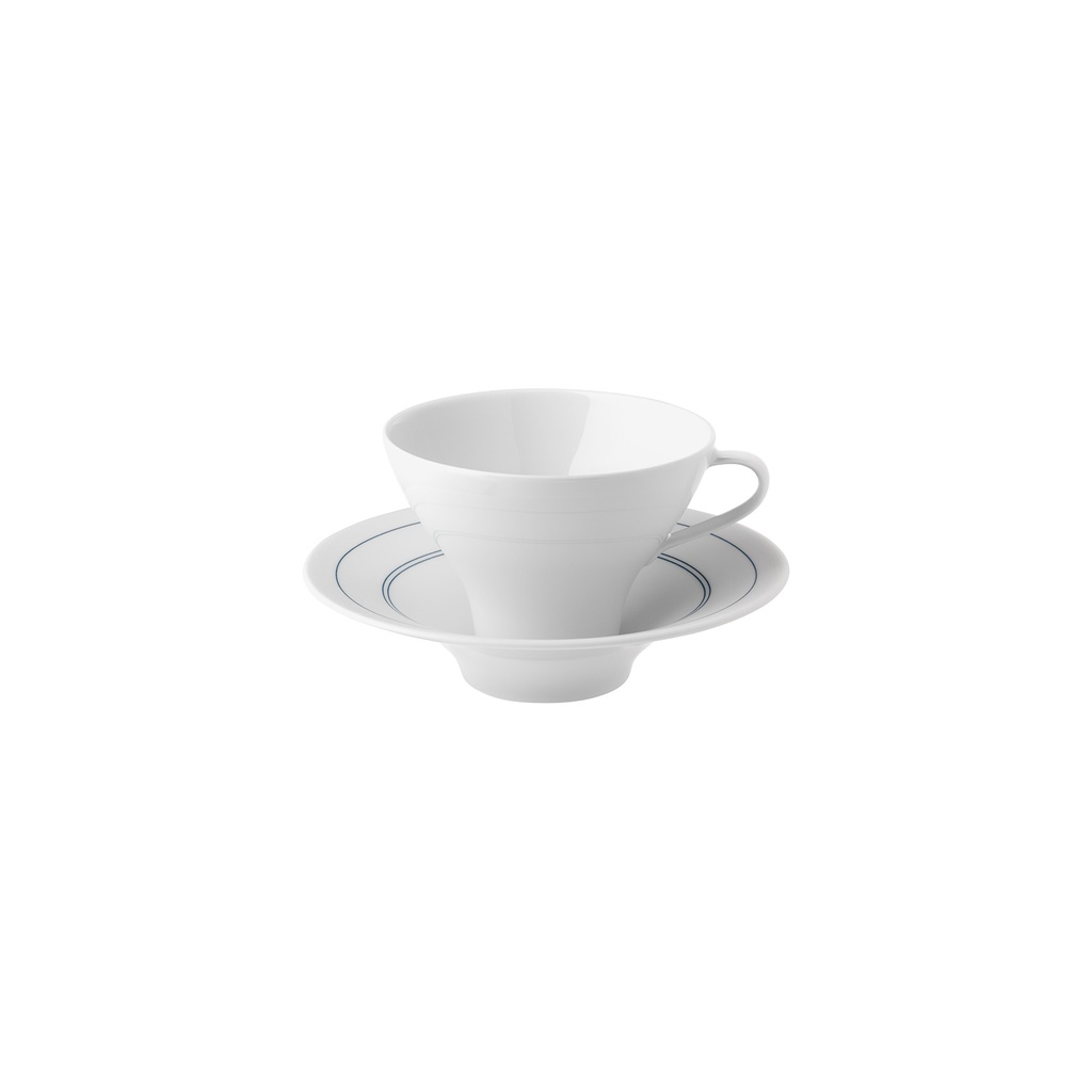 Kaffee- und Teetasse mit hohem Unterteller Ø165