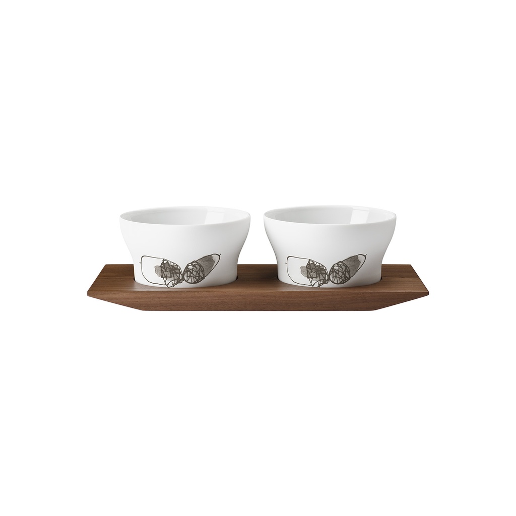 Set of 2 Jam Dishes on Tray