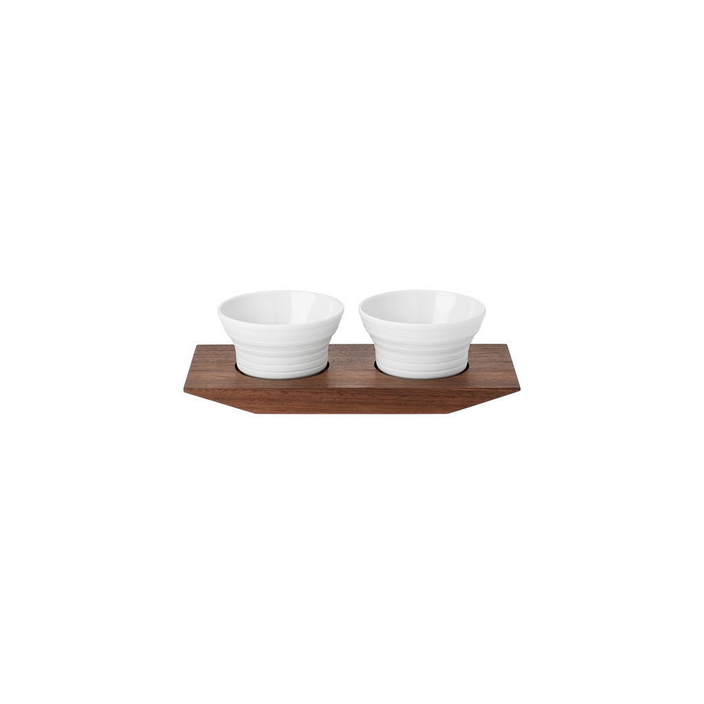 Set of 2 Salt/Spice Dishes on Tray