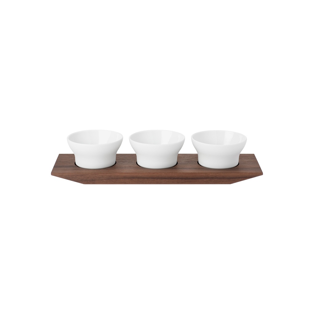 Set of 3 Salt/Spice Dishes on Tray